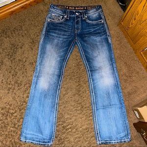 Rock Revival Mens En (Blue) Bootcut Jeans Size 34”